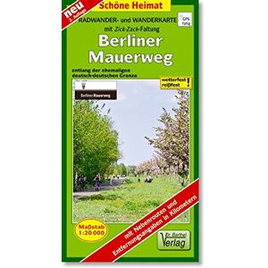 Verlag Dr. Barthel - Radwander- und Wanderkarte Berliner Mauerweg mit Zick-Zack-Faltung: Entlang der ehemaligen deutsch-deutschen Grenze. 1:20000 (Schöne Heimat) - Preis vom 13.06.2026 05:28:29 h Verlag Dr. Barthel - Radwander- und Wanderkarte Berliner Mauerweg mit Zick-Zack-Faltung: Entlang der ehemaligen deutsch-deutschen Grenze. 1:20000 (Schöne Heimat) - Preis vom 13.06.2026 05:28:29 h