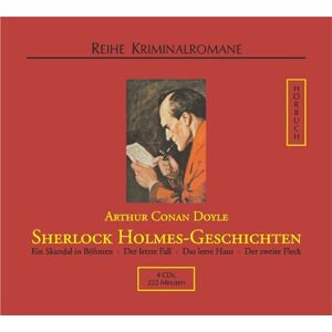 Doyle, Arthur Conan - Sherlock Holmes-Geschichten. 4 CDs: Ein Skandal in Böhmen / Der letzte Fall / Das leere Haus / Der zweite Fleck - Preis vom 10.06.2026 05:35:22 h Doyle, Arthur Conan - Sherlock Holmes-Geschichten. 4 CDs: Ein Skandal in Böhmen / Der letzte Fall / Das leere Haus / Der zweite Fleck - Preis vom 10.06.2026 05:35:22 h