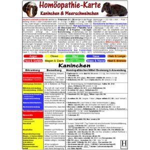 Homöopathie für Kaninchen & Meerschweinchen - Tierheilkunde-Karte - Preis vom 15.06.2026 05:30:30 h Homöopathie für Kaninchen & Meerschweinchen - Tierheilkunde-Karte - Preis vom 15.06.2026 05:30:30 h