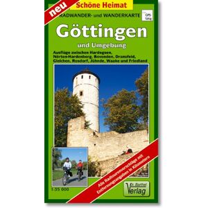 Radwander- und Wanderkarte Göttingen und Umgebung: Ausflüge zwischen Hardegsen, Nörten-Hardenberg, Bovenden, Dransfeld, Gleichen, Rosdorf, Jühnden, Waake und Friedland - Preis vom 13.06.2026 05:28:29 h Radwander- und Wanderkarte Göttingen und Umgebung: Ausflüge zwischen Hardegsen, Nörten-Hardenberg, Bovenden, Dransfeld, Gleichen, Rosdorf, Jühnden, Waake und Friedland - Preis vom 13.06.2026 05:28:29 h