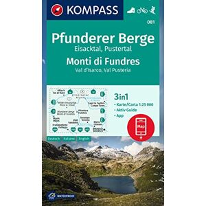 KOMPASS-Karten GmbH - KOMPASS Wanderkarte 081 Pfunderer Berge/Monti di Fundres 1:25.000: 3in1 Wanderkarte mit Aktiv Guide inklusive Karte zur offline Verwendung in der KOMPASS-App. Fahrradfahren. Skitouren. - Preis vom 16.06.2026 05:30:18 h KOMPASS-Karten GmbH - KOMPASS Wanderkarte 081 Pfunderer Berge/Monti di Fundres 1:25.000: 3in1 Wanderkarte mit Aktiv Guide inklusive Karte zur offline Verwendung in der KOMPASS-App. Fahrradfahren. Skitouren. - Preis vom 16.06.2026 05:30:18 h