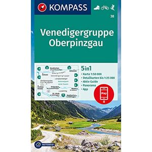 KOMPASS-Karten GmbH - KOMPASS Wanderkarte Venedigergruppe; Oberpinzgau: 5in1 Wanderkarte 1:50000 mit Panorama, Aktiv Guide und Detailkarten inklusive Karte zur offline ... Skitouren. (KOMPASS-Wanderkarten, Band 38) - Preis vom 14.06.2026 05:24:48 h KOMPASS-Karten GmbH - KOMPASS Wanderkarte Venedigergruppe; Oberpinzgau: 5in1 Wanderkarte 1:50000 mit Panorama, Aktiv Guide und Detailkarten inklusive Karte zur offline ... Skitouren. (KOMPASS-Wanderkarten, Band 38) - Preis vom 14.06.2026 05:24:48 h