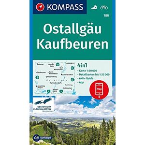 KOMPASS-Karten GmbH - Ostallgäu, Kaufbeuren: 4in1 Wanderkarte 1:50000 mit Aktiv Guide und Detailkarten inklusive Karte zur offline Verwendung in der KOMPASS-App. Fahrradfahren. (KOMPASS-Wanderkarten, Band 188) - Preis vom 13.06.2026 05:28:29 h KOMPASS-Karten GmbH - Ostallgäu, Kaufbeuren: 4in1 Wanderkarte 1:50000 mit Aktiv Guide und Detailkarten inklusive Karte zur offline Verwendung in der KOMPASS-App. Fahrradfahren. (KOMPASS-Wanderkarten, Band 188) - Preis vom 13.06.2026 05:28:29 h