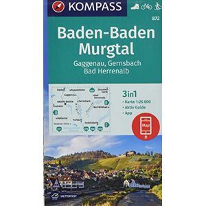 KOMPASS-Karten GmbH - Baden-Baden, Murgtal, Gaggenau, Gernsbach, Bad Herrenalb: 3in1 Wanderkarte 1:25000 mit Aktiv Guide inklusive Karte zur offline Verwendung in der ... Langlaufen. (KOMPASS-Wanderkarten, Band 872) - Preis vom 10.06.2026 05:35:22 h KOMPASS-Karten GmbH - Baden-Baden, Murgtal, Gaggenau, Gernsbach, Bad Herrenalb: 3in1 Wanderkarte 1:25000 mit Aktiv Guide inklusive Karte zur offline Verwendung in der ... Langlaufen. (KOMPASS-Wanderkarten, Band 872) - Preis vom 10.06.2026 05:35:22 h