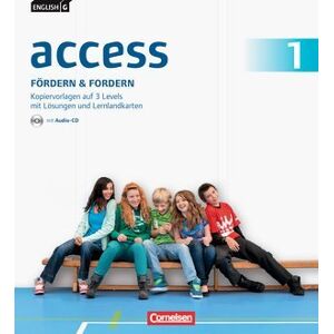 English G Access. Allgemeine. Ausgabe Band 1: 5. Schuljahr. Fördern & Fordern. Fördermaterialien mit Audio-CD und Lösungen im Ordner. Kopiervorlagen auf drei Levels und Lernlandkarten - Preis vom 15.06.2026 05:30:30 h English G Access. Allgemeine. Ausgabe Band 1: 5. Schuljahr. Fördern & Fordern. Fördermaterialien mit Audio-CD und Lösungen im Ordner. Kopiervorlagen auf drei Levels und Lernlandkarten - Preis vom 15.06.2026 05:30:30 h