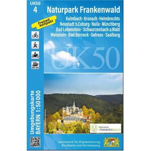 UK50-4 Naturpark Frankenwald (Umgebungskarte 1:50000): Kulmbach, Kronach, Helmbrechts, Neustadt b.Coburg, Naila, Münchberg, Bad Lobenstein, ... Karte Freizeitkarte Wanderkarte) - Preis vom 15.06.2026 05:30:30 h UK50-4 Naturpark Frankenwald (Umgebungskarte 1:50000): Kulmbach, Kronach, Helmbrechts, Neustadt b.Coburg, Naila, Münchberg, Bad Lobenstein, ... Karte Freizeitkarte Wanderkarte) - Preis vom 15.06.2026 05:30:30 h
