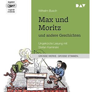 Wilhelm Busch - Max und Moritz und andere Geschichten: Ungekürzte Lesung mit Stefan Kaminski (1 mp3-CD) - Preis vom 14.06.2026 05:24:48 h Wilhelm Busch - Max und Moritz und andere Geschichten: Ungekürzte Lesung mit Stefan Kaminski (1 mp3-CD) - Preis vom 14.06.2026 05:24:48 h