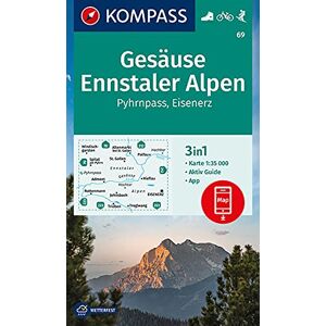 KOMPASS-Karten GmbH - KOMPASS Wanderkarte Gesäuse, Ennstaler Alpen, Pyhrnpass, Eisenerz: 3in1 Wanderkarte 1:35000 mit Aktiv Guide inklusive Karte zur offline Verwendung in ... Skitouren. (KOMPASS-Wanderkarten, Band 69) - Preis vom 13.06.2026 05:28:29 h KOMPASS-Karten GmbH - KOMPASS Wanderkarte Gesäuse, Ennstaler Alpen, Pyhrnpass, Eisenerz: 3in1 Wanderkarte 1:35000 mit Aktiv Guide inklusive Karte zur offline Verwendung in ... Skitouren. (KOMPASS-Wanderkarten, Band 69) - Preis vom 13.06.2026 05:28:29 h