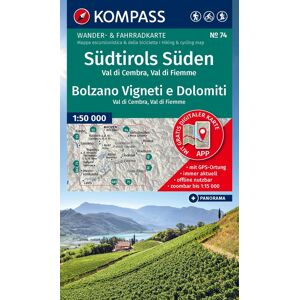 KOMPASS Wanderkarte 74 Südtirols Süden / Bolzano Vigneti e Dolomiti, Val di Cembra, Val di Fiemme 1:50.000: Wander- und Fahrradkarte in einem - ... Panorama. Skitouren. Langlaufen. Reiten. - Preis vom 13.06.2026 05:28:29 h KOMPASS Wanderkarte 74 Südtirols Süden / Bolzano Vigneti e Dolomiti, Val di Cembra, Val di Fiemme 1:50.000: Wander- und Fahrradkarte in einem - ... Panorama. Skitouren. Langlaufen. Reiten. - Preis vom 13.06.2026 05:28:29 h