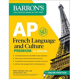 Eliane Kurbegov Ed.S. - AP French Language and Culture Premium, Fifth Edition: Prep Book with 3 Practice Tests + Comprehensive Review + Online Audio and Practice (Barron's AP Prep) - Preis vom 14.06.2026 05:24:48 h Eliane Kurbegov Ed.S. - AP French Language and Culture Premium, Fifth Edition: Prep Book with 3 Practice Tests + Comprehensive Review + Online Audio and Practice (Barron's AP Prep) - Preis vom 14.06.2026 05:24:48 h