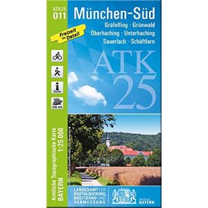 Landesamt für Digitalisierung, Breitband und Vermessung, Bayern - ATK25-O11 München-Süd (Amtliche Topographische Karte 1:25000): Gräfelfing, Grünwald, Oberhaching, Unterhaching, Sauerlach, Schäftlarn, Pullach ... Amtliche Topographische Karte 1:25000 Baye Landesamt für Digitalisierung, Breitband und Vermessung, Bayern - ATK25-O11 München-Süd (Amtliche Topographische Karte 1:25000): Gräfelfing, Grünwald, Oberhaching, Unterhaching, Sauerlach, Schäftlarn, Pullach ... Amtliche Topographische Karte 1:25000 Baye