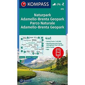 KOMPASS-Karten GmbH - Naturpark Adamello-Brenta Geopark, Parco Naturale Adamello-Brenta Geopark: 4in1 Wanderkarte 1:40000 mit Aktiv Guide und Detailkarten inklusive Karte ... Skitouren. (KOMPASS-Wanderkarten, Band 70) - Preis vom 12.06.2026 05:40:31 h KOMPASS-Karten GmbH - Naturpark Adamello-Brenta Geopark, Parco Naturale Adamello-Brenta Geopark: 4in1 Wanderkarte 1:40000 mit Aktiv Guide und Detailkarten inklusive Karte ... Skitouren. (KOMPASS-Wanderkarten, Band 70) - Preis vom 12.06.2026 05:40:31 h