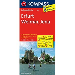 KOMPASS-Karten GmbH - Erfurt - Weimar - Jena: Fahrradkarte. GPS-genau. 1:70000 (KOMPASS-Fahrradkarten Deutschland, Band 3077) - Preis vom 15.06.2026 05:30:30 h KOMPASS-Karten GmbH - Erfurt - Weimar - Jena: Fahrradkarte. GPS-genau. 1:70000 (KOMPASS-Fahrradkarten Deutschland, Band 3077) - Preis vom 15.06.2026 05:30:30 h
