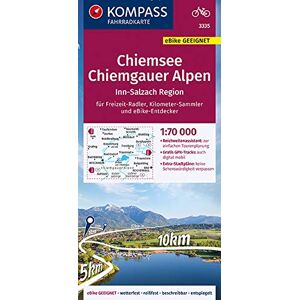 KOMPASS-Karten GmbH - KOMPASS Fahrradkarte Chiemsee, Chiemgauer Alpen 1:70.000, FK 3335: reiß- und wetterfest mit Extra Stadtplänen (KOMPASS-Fahrradkarten Deutschland, Band 3335) - Preis vom 15.06.2026 05:30:30 h KOMPASS-Karten GmbH - KOMPASS Fahrradkarte Chiemsee, Chiemgauer Alpen 1:70.000, FK 3335: reiß- und wetterfest mit Extra Stadtplänen (KOMPASS-Fahrradkarten Deutschland, Band 3335) - Preis vom 15.06.2026 05:30:30 h