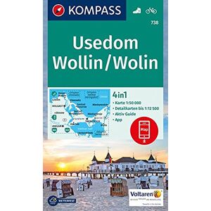 KOMPASS-Karten GmbH - Usedom, Wollin/Wolin: 4in1 Wanderkarte 1:50000 mit Aktiv Guide und Detailkarten inklusive Karte zur offline Verwendung in der KOMPASS-App. Fahrradfahren. (KOMPASS-Wanderkarten, Band 738) - Preis vom 14.06.2026 05:24:48 h KOMPASS-Karten GmbH - Usedom, Wollin/Wolin: 4in1 Wanderkarte 1:50000 mit Aktiv Guide und Detailkarten inklusive Karte zur offline Verwendung in der KOMPASS-App. Fahrradfahren. (KOMPASS-Wanderkarten, Band 738) - Preis vom 14.06.2026 05:24:48 h