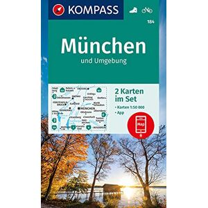 KOMPASS-Karten GmbH - KOMPASS Wanderkarte München und Umgebung: 2 Wanderkarten 1:50000 im Set inklusive Karte zur offline Verwendung in der KOMPASS-App. Fahrradfahren. (KOMPASS-Wanderkarten, Band 184) - Preis vom 15.06.2026 05:30:30 h KOMPASS-Karten GmbH - KOMPASS Wanderkarte München und Umgebung: 2 Wanderkarten 1:50000 im Set inklusive Karte zur offline Verwendung in der KOMPASS-App. Fahrradfahren. (KOMPASS-Wanderkarten, Band 184) - Preis vom 15.06.2026 05:30:30 h