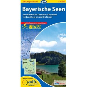 ADFC-Regionalkarte Bayerische Seen mit Tagestouren-Vorschlägen, 1:75.000, reiß- und wetterfest, GPS-Tracks Download: Von München bis Garmisch/Karwendel, von Landsberg am Lech bis Füssen - Preis vom 11.06.2026 05:43:19 h ADFC-Regionalkarte Bayerische Seen mit Tagestouren-Vorschlägen, 1:75.000, reiß- und wetterfest, GPS-Tracks Download: Von München bis Garmisch/Karwendel, von Landsberg am Lech bis Füssen - Preis vom 11.06.2026 05:43:19 h
