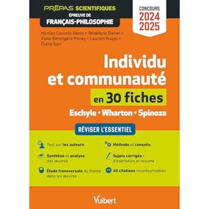 Marie-Françoise André - Individu et communauté en 30 fiches, Eschyle, Wharton, Spinoza : réviser l'essentiel : prépas scientifiques, épreuve de français-philosophie, concours 2024-2025 - Preis vom 16.06.2026 05:30:18 h Marie-Françoise André - Individu et communauté en 30 fiches, Eschyle, Wharton, Spinoza : réviser l'essentiel : prépas scientifiques, épreuve de français-philosophie, concours 2024-2025 - Preis vom 16.06.2026 05:30:18 h