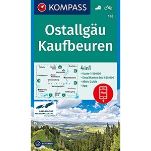 KOMPASS-Karten GmbH - KOMPASS Wanderkarte Ostallgäu, Kaufbeuren: 4in1 Wanderkarte 1:50000 mit Aktiv Guide und Detailkarten inklusive Karte zur offline Verwendung in der ... (KOMPASS-Wanderkarten, Band 188) - Preis vom 10.06.2026 05:35:22 h KOMPASS-Karten GmbH - KOMPASS Wanderkarte Ostallgäu, Kaufbeuren: 4in1 Wanderkarte 1:50000 mit Aktiv Guide und Detailkarten inklusive Karte zur offline Verwendung in der ... (KOMPASS-Wanderkarten, Band 188) - Preis vom 10.06.2026 05:35:22 h