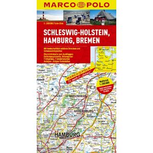 MARCO POLO Karte Schleswig-Holstein, Hamburg, Bremen 1:200.000: Mit landschaftlich schönen Strecken und Sehenswürdigkeiten. Übersichtskarte zum ... 7 Zufahrtskarten, Erdgas-Tankstellen - Preis vom 14.06.2026 05:24:48 h MARCO POLO Karte Schleswig-Holstein, Hamburg, Bremen 1:200.000: Mit landschaftlich schönen Strecken und Sehenswürdigkeiten. Übersichtskarte zum ... 7 Zufahrtskarten, Erdgas-Tankstellen - Preis vom 14.06.2026 05:24:48 h