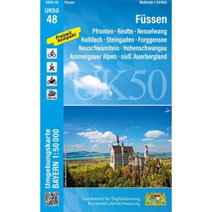 UK50-48 Füssen (Umgebungskarte 1:50000): Pfronten, Reutte, Nesselwang, Halblech, Steingaden, Forggensee, Neuschwanstein, Hohenschwangau, Ammergauer ... Karte Freizeitkarte Wanderkarte) - Preis vom 13.06.2026 05:28:29 h UK50-48 Füssen (Umgebungskarte 1:50000): Pfronten, Reutte, Nesselwang, Halblech, Steingaden, Forggensee, Neuschwanstein, Hohenschwangau, Ammergauer ... Karte Freizeitkarte Wanderkarte) - Preis vom 13.06.2026 05:28:29 h