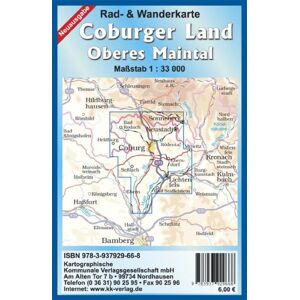Coburger Land - Oberes Maintal: Rad- und Wanderkarte 1:33 000 - Preis vom 12.06.2026 05:40:31 h Coburger Land - Oberes Maintal: Rad- und Wanderkarte 1:33 000 - Preis vom 12.06.2026 05:40:31 h
