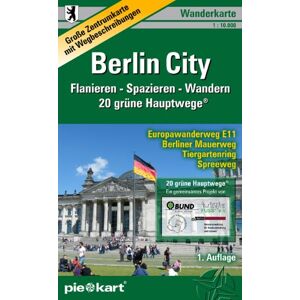 Berlin City 1 : 10.000 Wanderkarte: Detaillierte Zentrumkarte mit den 20 grünen Hauptwegen®, dem Berliner Mauerweg und dem Europawanderweg E11 sowie ausführlichen Wegbeschreibungen. - Preis vom 10.06.2026 05:35:22 h Berlin City 1 : 10.000 Wanderkarte: Detaillierte Zentrumkarte mit den 20 grünen Hauptwegen®, dem Berliner Mauerweg und dem Europawanderweg E11 sowie ausführlichen Wegbeschreibungen. - Preis vom 10.06.2026 05:35:22 h