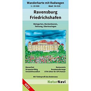 NaturNavi - Ravensburg - Friedrichshafen: Wanderkarte mit Radwegen, Blatt 54-529, 1 : 25 000, Weingarten, Meckenbeuren, Tettnang, Oberteuringen (NaturNavi Wanderkarte mit Radwegen 1:25 000) - Preis vom 15.06.2026 05:30:30 h NaturNavi - Ravensburg - Friedrichshafen: Wanderkarte mit Radwegen, Blatt 54-529, 1 : 25 000, Weingarten, Meckenbeuren, Tettnang, Oberteuringen (NaturNavi Wanderkarte mit Radwegen 1:25 000) - Preis vom 15.06.2026 05:30:30 h