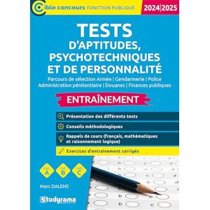 Marc Tests d'aptitudes, psychotechniques et de personnalité : parcours de sélection armée, gendarmerie, police, administration pénitentiaire, douanes, finances publiques, entraînement, cat. A, cat. B, cat. C : 2024-2025 - Preis vom 16.06.2026 05:30:1 Marc Tests d'aptitudes, psychotechniques et de personnalité : parcours de sélection armée, gendarmerie, police, administration pénitentiaire, douanes, finances publiques, entraînement, cat. A, cat. B, cat. C : 2024-2025 - Preis vom 16.06.2026 05:30:1