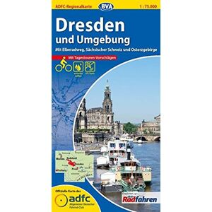 Allgemeiner Deutscher Fahrrad-Club e.V. (ADFC) - ADFC-Regionalkarte Dresden und Umgebung mit Tagestouren-Vorschlägen, 1:75.000, reiß- und wetterfest, GPS-Tracks Download: Mit Elberadweg, Sächsischer ... Osterzgebirge (ADFC-Regionalkarte 1:75000) - Preis v Allgemeiner Deutscher Fahrrad-Club e.V. (ADFC) - ADFC-Regionalkarte Dresden und Umgebung mit Tagestouren-Vorschlägen, 1:75.000, reiß- und wetterfest, GPS-Tracks Download: Mit Elberadweg, Sächsischer ... Osterzgebirge (ADFC-Regionalkarte 1:75000) - Preis v
