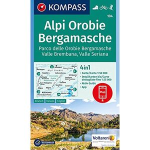 KOMPASS-Karten GmbH - Alpi Orobie Bergamasche: 4in1 Wanderkarte 1:50000 mit Aktiv Guide und Detailkarten inklusive Karte zur offline Verwendung in der KOMPASS-App. Fahrradfahren. Skitouren. (KOMPASS-Wanderkarten, Band 104) - Preis vom 12.06.2026 05:40:31 KOMPASS-Karten GmbH - Alpi Orobie Bergamasche: 4in1 Wanderkarte 1:50000 mit Aktiv Guide und Detailkarten inklusive Karte zur offline Verwendung in der KOMPASS-App. Fahrradfahren. Skitouren. (KOMPASS-Wanderkarten, Band 104) - Preis vom 12.06.2026 05:40:31