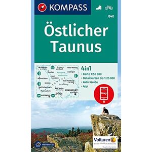 KOMPASS-Karten GmbH - Östlicher Taunus: 4in1 Wanderkarte 1:50000 mit Aktiv Guide und Detailkarten inklusive Karte zur offline Verwendung in der KOMPASS-App. Fahrradfahren. (KOMPASS-Wanderkarten, Band 840) - Preis vom 16.06.2026 05:30:18 h KOMPASS-Karten GmbH - Östlicher Taunus: 4in1 Wanderkarte 1:50000 mit Aktiv Guide und Detailkarten inklusive Karte zur offline Verwendung in der KOMPASS-App. Fahrradfahren. (KOMPASS-Wanderkarten, Band 840) - Preis vom 16.06.2026 05:30:18 h