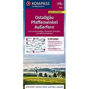 KOMPASS-Karten GmbH - KOMPASS Fahrradkarte Ostallgäu, Pfaffenwinkel, Außerfern 1:70.000, FK 3344: reiß- und wetterfest mit Extra Stadtplänen (KOMPASS-Fahrradkarten Deutschland, Band 3344) - Preis vom 14.06.2026 05:24:48 h KOMPASS-Karten GmbH - KOMPASS Fahrradkarte Ostallgäu, Pfaffenwinkel, Außerfern 1:70.000, FK 3344: reiß- und wetterfest mit Extra Stadtplänen (KOMPASS-Fahrradkarten Deutschland, Band 3344) - Preis vom 14.06.2026 05:24:48 h