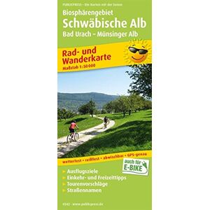 Biosphärengebiet Schwäbische Alb, Bad Urach - Münsinger Alb: Rad- und Wanderkarte mit Ausflugszielen, Einkehr- & Freizeittipps und Stadtplan Bad ... 1:50000 (Rad- und Wanderkarte / RuWK) - Preis vom 13.06.2026 05:28:29 h Biosphärengebiet Schwäbische Alb, Bad Urach - Münsinger Alb: Rad- und Wanderkarte mit Ausflugszielen, Einkehr- & Freizeittipps und Stadtplan Bad ... 1:50000 (Rad- und Wanderkarte / RuWK) - Preis vom 13.06.2026 05:28:29 h