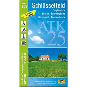 Landesamt für Digitalisierung, Breitband und Vermessung, Bayern - ATK25-E07 Schlüsselfeld (Amtliche Topographische Karte 1:25000): Burghaslach, Geiselwind, Ebrach, Burgwindheim, Rauhenebrach, Steigerwald (ATK25 Amtliche Topographische Karte 1:25000 Bayern Landesamt für Digitalisierung, Breitband und Vermessung, Bayern - ATK25-E07 Schlüsselfeld (Amtliche Topographische Karte 1:25000): Burghaslach, Geiselwind, Ebrach, Burgwindheim, Rauhenebrach, Steigerwald (ATK25 Amtliche Topographische Karte 1:25000 Bayern