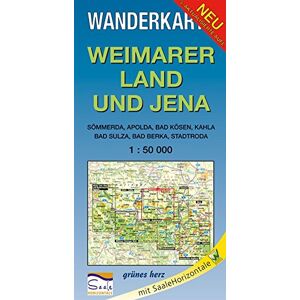 Lutz Gebhardt - Wanderkarte Weimarer Land und Jena: Mit Sömmerda, Apolda, Bad Kösen, Kahla, Bad Sulza, Bad Berka, Stadtroda. Mit Thüringenweg. Maßstab 1:50.000. (Wanderkarten 1:50.000) - Preis vom 14.06.2026 05:24:48 h Lutz Gebhardt - Wanderkarte Weimarer Land und Jena: Mit Sömmerda, Apolda, Bad Kösen, Kahla, Bad Sulza, Bad Berka, Stadtroda. Mit Thüringenweg. Maßstab 1:50.000. (Wanderkarten 1:50.000) - Preis vom 14.06.2026 05:24:48 h
