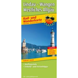 Publicpress - Rad- und Wanderkarte Lindau - Wangen, Westliches Allgäu: mit Ausflugszielen, Einkehr- & Freizeittipps, wetterfest, reissfest, abwischbar, GPS-genau. 1:50000 - Preis vom 11.06.2026 05:43:19 h Publicpress - Rad- und Wanderkarte Lindau - Wangen, Westliches Allgäu: mit Ausflugszielen, Einkehr- & Freizeittipps, wetterfest, reissfest, abwischbar, GPS-genau. 1:50000 - Preis vom 11.06.2026 05:43:19 h
