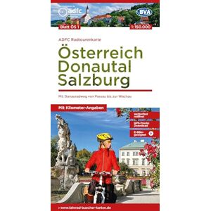 ADFC-Radtourenkarte ÖS1 Österreich Donautal Salzburg 1:150:000, reiß- und wetterfest, E-Bike geeignet, GPS-Tracks Download, mit Bett+Bike Symbolen, ... zur Wachau (ADFC-Radtourenkarte 1:150.000) - Preis vom 12.06.2026 05:40:31 h ADFC-Radtourenkarte ÖS1 Österreich Donautal Salzburg 1:150:000, reiß- und wetterfest, E-Bike geeignet, GPS-Tracks Download, mit Bett+Bike Symbolen, ... zur Wachau (ADFC-Radtourenkarte 1:150.000) - Preis vom 12.06.2026 05:40:31 h