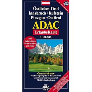 Ostl. Tirol, Innsbruck, Kufstein, Pinzgau, Osttirol, GPS-genau (ADAC UrlaubsKarten Österreich 1:150.000) - Preis vom 16.06.2026 05:30:18 h Ostl. Tirol, Innsbruck, Kufstein, Pinzgau, Osttirol, GPS-genau (ADAC UrlaubsKarten Österreich 1:150.000) - Preis vom 16.06.2026 05:30:18 h