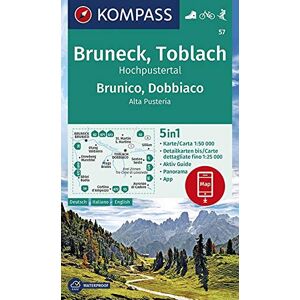 KOMPASS-Karten GmbH - KOMPASS Wanderkarte Bruneck, Toblach, Hochpustertal, Brunico, Dobbiaco, Alta Pusteria: 5in1 Wanderkarte 1:50000 mit Aktiv Guide, Detailkarten und ... Skitouren. (KOMPASS-Wanderkarten, Band 57) - Preis vom 14.06.2026 05:24:48 h KOMPASS-Karten GmbH - KOMPASS Wanderkarte Bruneck, Toblach, Hochpustertal, Brunico, Dobbiaco, Alta Pusteria: 5in1 Wanderkarte 1:50000 mit Aktiv Guide, Detailkarten und ... Skitouren. (KOMPASS-Wanderkarten, Band 57) - Preis vom 14.06.2026 05:24:48 h