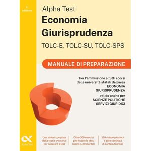 Paola Borgonovo - Alpha Test. Economia giurisprudenza. TOLC-E, TOLC-SU, TOLC-SPS. Manuale di preparazione. Con Contenuto digitale per download e accesso online (TestUniversitari) - Preis vom 15.06.2026 05:30:30 h Paola Borgonovo - Alpha Test. Economia giurisprudenza. TOLC-E, TOLC-SU, TOLC-SPS. Manuale di preparazione. Con Contenuto digitale per download e accesso online (TestUniversitari) - Preis vom 15.06.2026 05:30:30 h
