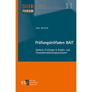 Becker Prüfungsleitfaden BAIT: Sicherer IT-Einsatz in Kredit- und Finanzdienstleistungsinstituten (DIIR-Forum) - Preis vom 10.06.2026 05:35:22 h Becker Prüfungsleitfaden BAIT: Sicherer IT-Einsatz in Kredit- und Finanzdienstleistungsinstituten (DIIR-Forum) - Preis vom 10.06.2026 05:35:22 h