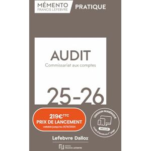 Francis Lefebvre - Audit, commissariat aux comptes 2025-2026 - Preis vom 11.06.2026 05:43:19 h Francis Lefebvre - Audit, commissariat aux comptes 2025-2026 - Preis vom 11.06.2026 05:43:19 h