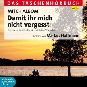 Mitch Albom - Damit ihr mich nicht vergesst: Die wahre Geschichte eines letzten Wunsches. Das Taschenhörbuch - Preis vom 16.06.2026 05:30:18 h Mitch Albom - Damit ihr mich nicht vergesst: Die wahre Geschichte eines letzten Wunsches. Das Taschenhörbuch - Preis vom 16.06.2026 05:30:18 h