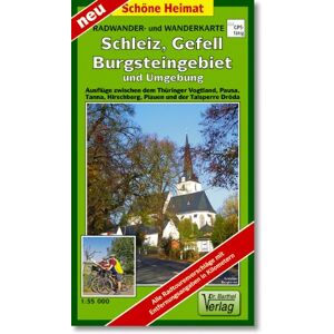 Radwander- und Wanderkarte Schleiz, Gefell, Burgsteingebiet und Umgebung: Ausflüge zwischen dem Thüringer Vogtland, Pausa, Tanna, Hirschberg, Plauen und der Talsperre Dröda. 1:35000 - Preis vom 13.06.2026 05:28:29 h Radwander- und Wanderkarte Schleiz, Gefell, Burgsteingebiet und Umgebung: Ausflüge zwischen dem Thüringer Vogtland, Pausa, Tanna, Hirschberg, Plauen und der Talsperre Dröda. 1:35000 - Preis vom 13.06.2026 05:28:29 h