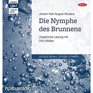 Musäus, Johann Karl August - Die Nymphe des Brunnens: Ungekürzte Lesung mit Otto Mellies (1 mp3-CD) - Preis vom 11.06.2026 05:43:19 h Musäus, Johann Karl August - Die Nymphe des Brunnens: Ungekürzte Lesung mit Otto Mellies (1 mp3-CD) - Preis vom 11.06.2026 05:43:19 h