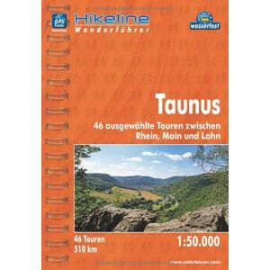Hikeline Wanderführer Taunus, 46 ausgewählte Touren zwischen Rhein, Main und Lahn, Wanderführer mit Karte 1:50.000, wasserfest und reißfest, GPS-Tracks zum Download - Preis vom 11.06.2026 05:43:19 h Hikeline Wanderführer Taunus, 46 ausgewählte Touren zwischen Rhein, Main und Lahn, Wanderführer mit Karte 1:50.000, wasserfest und reißfest, GPS-Tracks zum Download - Preis vom 11.06.2026 05:43:19 h