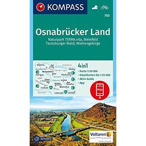 KOMPASS-Karten GmbH - Osnabrücker Land: 4in1 Wanderkarte 1:50000 mit Aktiv Guide und Detailkarten inklusive Karte zur offline Verwendung in der KOMPASS-App. Fahrradfahren. (KOMPASS-Wanderkarten, Band 750) - Preis vom 11.06.2026 05:43:19 h KOMPASS-Karten GmbH - Osnabrücker Land: 4in1 Wanderkarte 1:50000 mit Aktiv Guide und Detailkarten inklusive Karte zur offline Verwendung in der KOMPASS-App. Fahrradfahren. (KOMPASS-Wanderkarten, Band 750) - Preis vom 11.06.2026 05:43:19 h