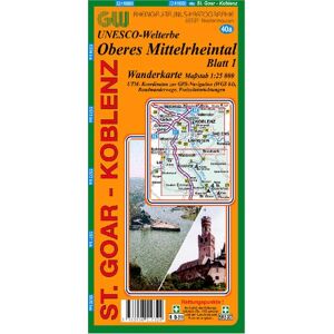 40a St. Goar - Koblenz / Oberes Mittelrheintal: Wanderkarte 1:25 000 Blatt 1 mit Rettungspunkten - Preis vom 16.06.2026 05:30:18 h 40a St. Goar - Koblenz / Oberes Mittelrheintal: Wanderkarte 1:25 000 Blatt 1 mit Rettungspunkten - Preis vom 16.06.2026 05:30:18 h