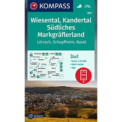 KOMPASS Wanderkarte 897 Wiesental, Kandertal, Südliches Markgräflerland, Lörrach, Schopfheim, Basel 1:25.000: 3in1 Wanderkarte, mit Aktiv Guide ... Verwendung in der KOMPASS-App. Fahrradfahren. - Preis vom 17.06.2026 05:34:31 h KOMPASS Wanderkarte 897 Wiesental, Kandertal, Südliches Markgräflerland, Lörrach, Schopfheim, Basel 1:25.000: 3in1 Wanderkarte, mit Aktiv Guide ... Verwendung in der KOMPASS-App. Fahrradfahren. - Preis vom 17.06.2026 05:34:31 h